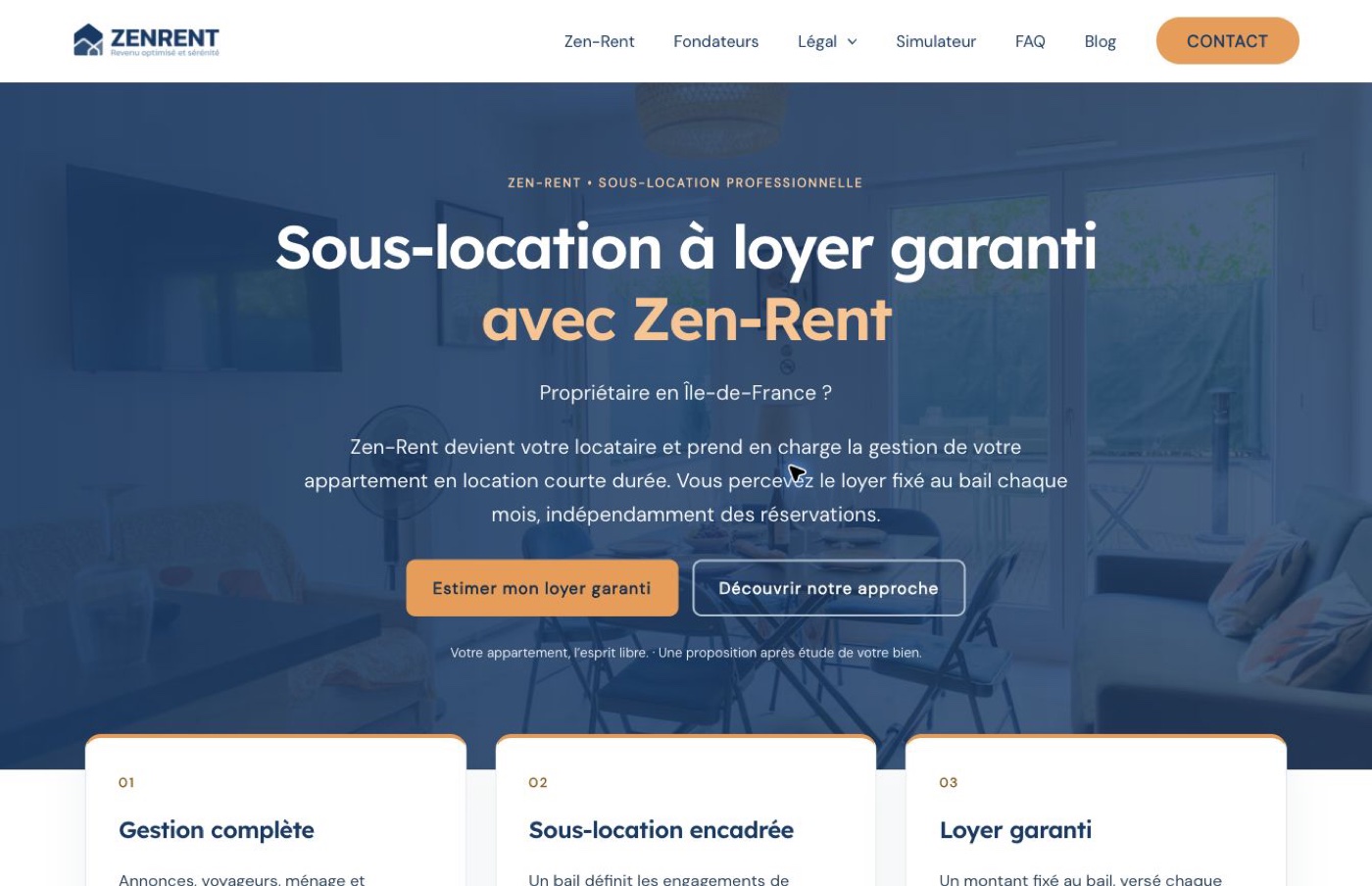 Aperçu du projet Zen-Rent